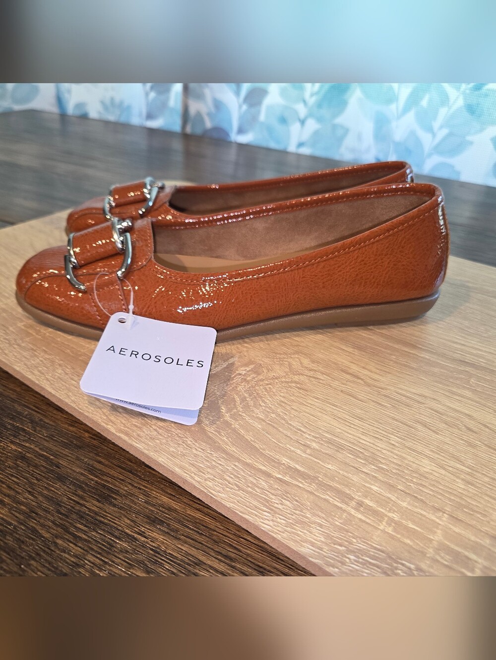 AEROSOLES Women's‎ Cognac Patent Loafers